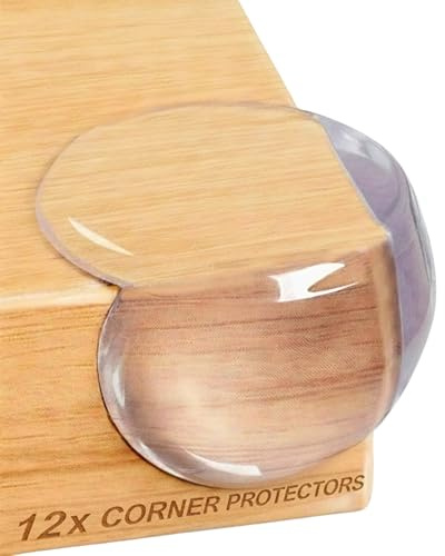 Corner Protectors for Kids – [ 12 PACK ] Clear Pre-Taped Table Corner Protectors for Baby | Baby Proofing Edge Protector | Strong 3M Adhesive | Transparent & Durable | UK Brand – Baby Sprout®