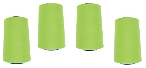 Lot de 4 cônes de fil à coudre VIGA 120 (0916 - vert fluo/vert clair)