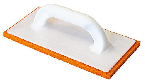 Kronen Hansa Reibfix - Tabla de frotar de goma para trabajos de enlucido (plástico, tabla de yeso, poro fino, fabricado en Alemania, almohadilla de goma 140 x 280 mm, grosor 10 mm)