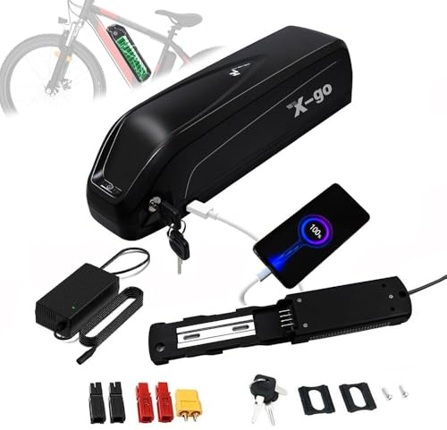 X-go Ebike Battery 36V 15AH, 4Pin Lithium-on Electric Bike Battery with USB for 750W 500W 250W Motor, Ebike Conversion Kit