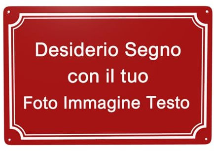 Cartello Personalizzato, Targa con incisione personalizzata, cartello personalizzato da esterno con testo/nome/foto/logo/carattere per garage, hotel, parcheggio, scuola, giardino, indirizzo di casa