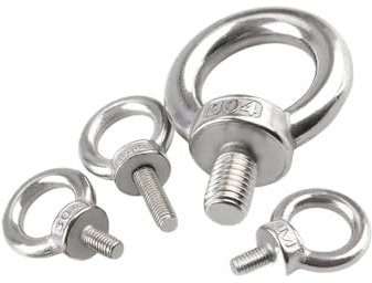 Cáncamo con tuerca, Pernos de ojo de anillo de hombro 10 mm-200 mm Tornillos de ojo de elevación marinos de acero inoxidable 304 M3 M4 M5 M6 M8 Tornillo de gancho de anillo de anillo de tornillo de oj