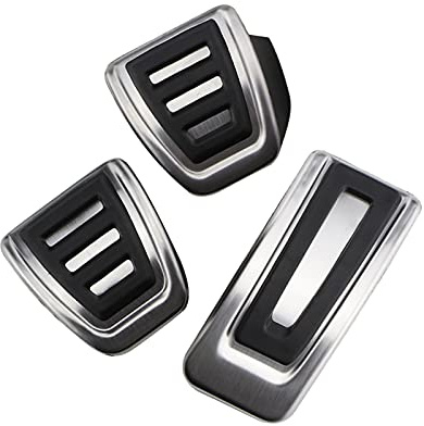 QINQIN LUQIQI al Monte Copertura per Pedali per Auto per Volkswagen VW. Polo 2017-2021 LHD RHD. Accessori per la Protezione Automatica dei Pedali Automatici del combustibile del Gas del Freno