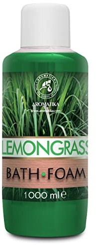 Mousse de Bain à Huile Citronnelle 1000ml - Soin du Corps - Bon Sommeil - Beauté - Bain - Soin du Corps - Bien-Etre - Détente - Aromathérapie - Bains Moussants - Bath foam Lemongrass