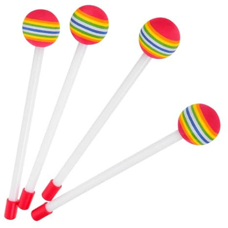 Sarini Pieza de mazos de xilófono con Cabezales de Espuma, Tambores de Fieltro de piruleta, Baquetas de Instrumentos de percusión para Glockenspiel, Caja y más