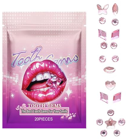 Tooth Gem Glue Set - Kit de décoration en dentaire, strass de dents | Sécurisé durable simple pour appliquer un kit débutant temporaire de gemmes, un ensemble de bijoux adhésif étincelants, un