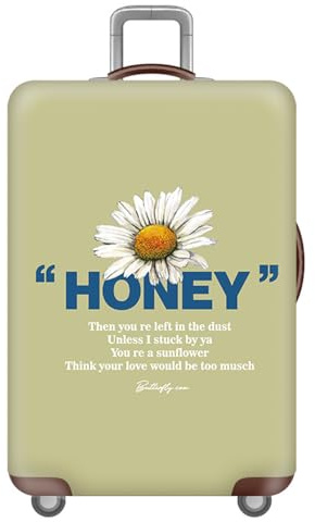 YJSZY Luggage Cover for 18-32 Inch,3D Print Suitcase Cover,Baggage Protector,Design Elastic Travel Accessories,Anti Scratches Dust Travel Bag Case Funny Cute for Kid,Boy,Teen (Flower,L(25-28inch))