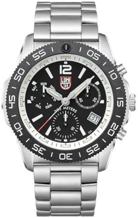 Luminox - Pacific Diver Chrono X3.CA41.M - Mens Dive Watch - Watches for Men - 44mm - Swiss Quartz - 200M Water Resistant - Sapphire Crystal - Stainless Steel Case - Always Visible - Swiss Made