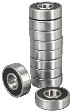 Flewdart 10 st kullager 6000RS 10 x 26 x 8 mm Krom, kullager 6000 2RS Dubbelförsegladt Kolstål (6000RS 10 st)