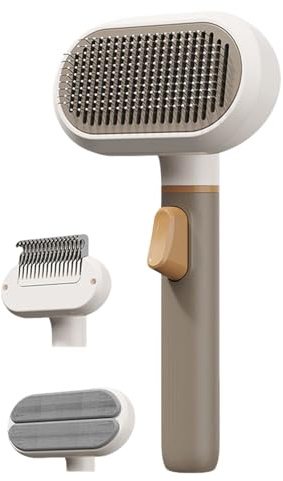 Spazzola Per La Canina,Pettine Antiscivolo per Pulizia,Pettine Per Gatti Spazzola Per Sottopelo Cani | Per Mantello Corto Lungo Sottopelo Massaggio Bagno Pulizia Casa Ufficio