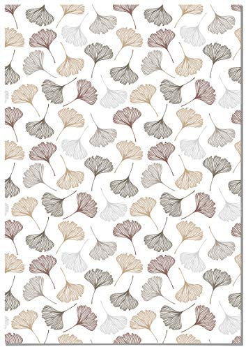 Panorama Papier Peint Adhésif Ginko 66x300 cm Imprimé sur Vinyle Textile - Installation Facile, Lavable et Résistant