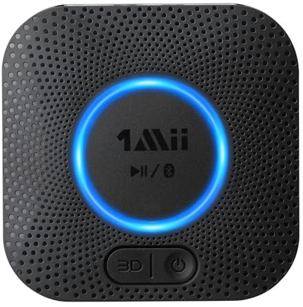 [Upgraded] 1Mii B06 Plus Recepteur Bluetooth, Adaptateur Bluetooth 5.1 pour Système Stéréo Domestique, avec aptX-HD,3D Surround, Récepteur Bluetooth pour Haut-Parleurs