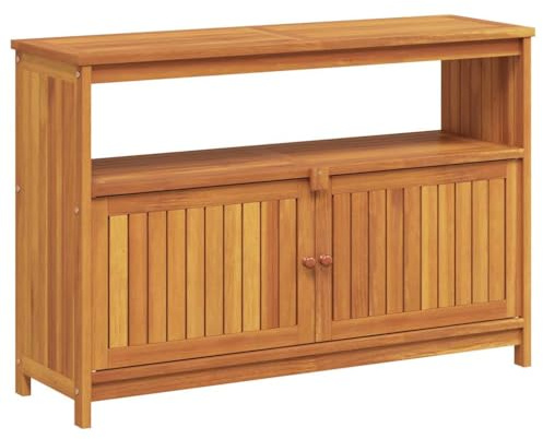 vidaXL Tavolo Consolle da Giardino 110x35x75 cm Legno Massello Acacia