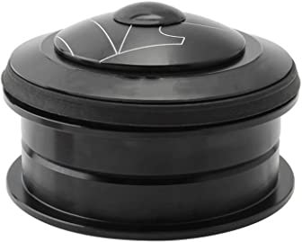 Fahrrad 1-1/8 Lager Steuersatz, 44 Mm Rahmen 28,6 Mm Gewindelos Gerader Gabelschaft Gabel Lager Fahrrad-Steuersatz (Color : Black, Size : 44mm)