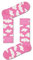 Happy Socks Unisex Cloudy Socken, Rosa, Größe 36-40, bunt