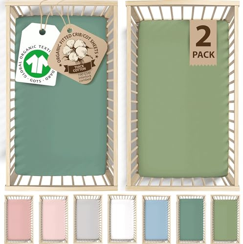 Bunnyjik Spannbettlaken für Maxi-Cosi Iora – GOTS-ZERTIFIZIERTES Bio-BETTLAKEN 50x83-80x50 89x50 2er-Set, Luftig & Kühlend – 190GSM Bio-Baumwolle – Für Iora Air, Tori, Beistellbett,Next2Me 90x50