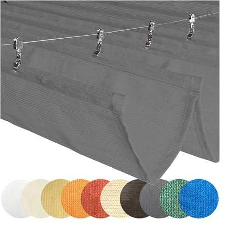 WECLMH Retractable Wave Sun Shade Sails, Retractable Pergola Canopy Replacement Shade Cover, UV Resistant Patio Awnings, Outdoor Garden Patio Deck Sun Protection Wave Awning