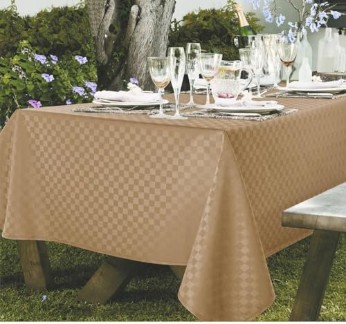 Puraluna Tovaglia ANTIMACCHIA – NO STIRO - MADE IN ITALY (Tortora, 140_x_180_cm)