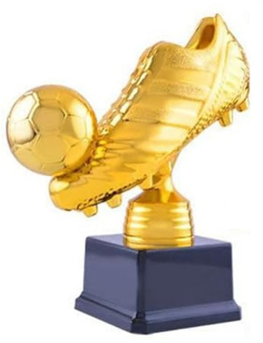 Gokoti Trophée de Récompense Football Européen Match Boot Golden Excellent Joueur de Football de Football Souvenirs 16cm