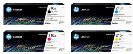 HP 210A Toner Cartridge 4-Pack (Black, Cyan, Magenta, Yellow) | Compatible Color LaserJet Pro 4201 & MFP 4301 Series Printers | W2100AQ1 Combo Pack