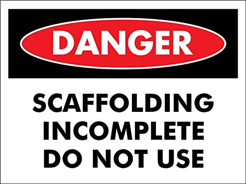 Pericolo Ponteggio Incompleto Non Utilizzare Cartello Di Avvertimento Cartello Decorativo Poster Metal Cartelli Metallo Per Club Soggiorno Bar Pub Murale S