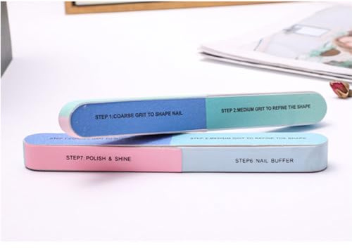 DIYEAH Limas de Uñas Profesionales Bloques Pulidores Reutilizables de 6 8 y 7 de Esponja Kit para Uso Profesional para de Uñas de Mujeres