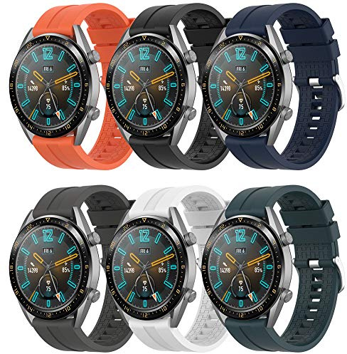 Supore Armband Kompatibel mit Huawei Watch GT2/3 46mm/Watch GT 46mm/Watch GT Active/Watch 2 Pro/Honor Watch Magic/Galaxy Watch 46mm/Gear S3/Gear 2, 22mm Silikon Ersatzarmband