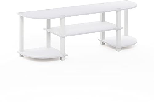 Furinno Turn-S-Tube Amplia TV Centro de Entretenimiento, Madera de ingeniería, Blanco, 120.02 (W) x 40.4 (H) x 34.04 (D) cm