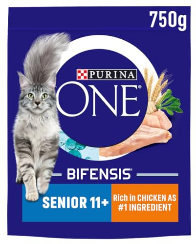 Purina One Senior 11 plus Dry Cat Food Chicken 750g