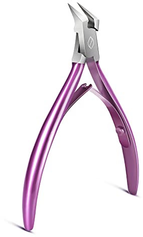 FERYES Nagelzange gerade Klinge für eingewachsene Fußnägel und dicke Nägel - Edelstahl und scharfe spitze Spitze nagelzangen für fußnägel profi - Wide Jaw nagelschere Podolry Tool