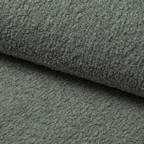 Heko Panels Milano-tyg, metervara, bouclé gosigt mjukt premiumstoppningstyg av PES teddytyg, sömnadsmaterial, möbeltyger, hantverk, UV-resistent, Milano, pistaschgrön, 1 meter, 142 x 100 cm