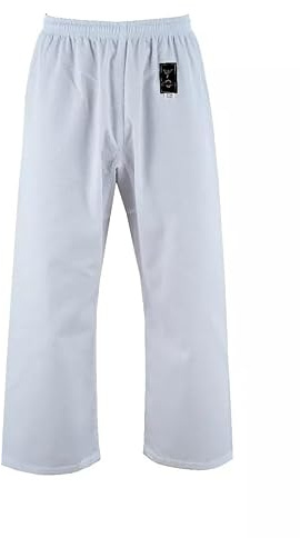 Fisticuffs Karate-Aikido-Hose für Kinder und Erwachsene, GI-Uniform, Schwarz/Weiß, weiß, 170