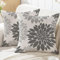 ViaElayu Outdoor Kissenbezug 45x45 Frühling Grau Blumen Kissenhüllen Zierkissenbezug Dahlien Wetterfest Dekokissen Kissen Couchkissen Sommer Kissenbezüge Wohnzimmer Garten Sofa Deko 2er Set