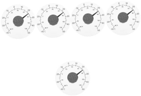Milisten 5 Piezas termómetro termometro exterior thermometer outdoor monitor de calidad del aire termostato de nido medidores de temperatura de ventana medidor de temperatura sencillo
