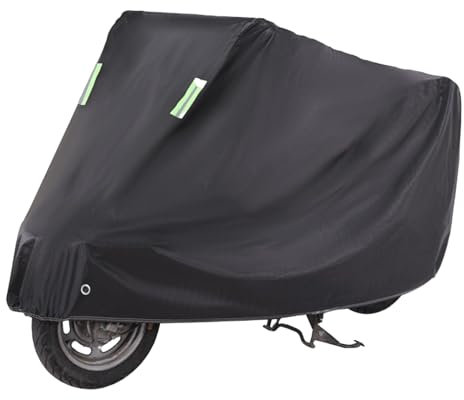 JTENGYAO Motorbike Cover, 210D Oxford Waterproof Outdoor with Lock Holes and Windproof Buckles, All Weather Covering for Scooter Moped Street/Off Road/Scrambler Motorbike (78.7 x 41.3 x 31.4 in)
