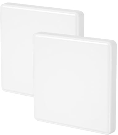 TBCDS 4 piezas tapa ciega para enchufes, placa de pared ciega, empotrada, plástico, embellecedor pared, cubre, registro electrico, para enchufes o interruptores no utilizados (8,6 x 8,6 cm) (blanco)