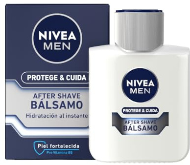 NIVEA MEN Protege & Cuida After Shave Bálsamo Hidratante en pack de 6 (6 x 100 ml), con aloe vera y provitamina B5, para el cuidado de la piel después del afeitado