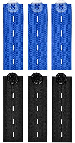 Hosenerweiterung 6 Stück Hosen Erweiterungen Einstellbare Extender Taillenband, Mutterschaft Hosen Extender, für die Schwangerschaft Frauen Männer Jeans Shorts Hosen Kleidung