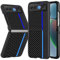 KZIOACSH Custodia per Motorola RAZR 40 Cover, Fibra Carbonio,Textured Pelle Sottile Bumper [Ultra Sottile]，[Antiurto][AntiGraffio ] Case per Motorola RAZR 40,Blu