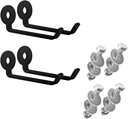 LHERUT Squat Rack Barbell Holder, 4pcs Hook Attachments - Power Rack Storage Accessories, Resistance Band Holder