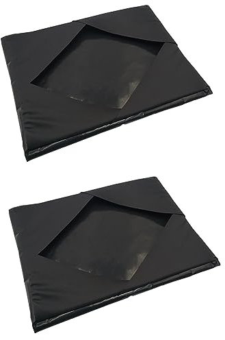 AMIUHOUN 2 coperture avvolgenti per piastre termiche, rivestimento antiaderente riutilizzabile per proteggere la pressa a caldo a sublimazione (nero 15 x 15), facile da installare