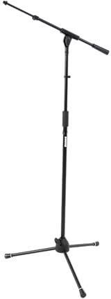 Shure by Gator Standard Tripod Mic Stand with Telescoping Boom, black (SH-TRIPODSTANDTBM)