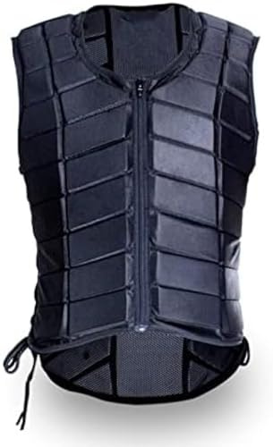 Riding Safety Vest, Equestrian Sports Body Protector, Breathable Vest with Shock Absorption for Men, Women, Boys, Girls, Youth, Black, L