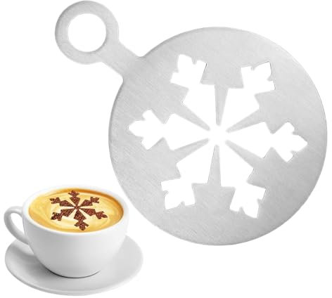 Spargitore per cacao caffè disegno cappuccino forma fantasia caffè stampa modello schiuma spray torta stencil zucchero a velo colino