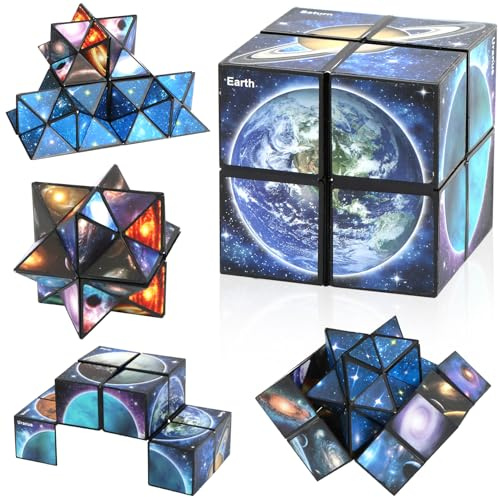 Stjärnkub magisk kub, Infinity Cube, anti-stress tärning IQ pussel, oändlighetskub fidget-leksak, magisk kub, trollkarlskub spel, presentidéer från 6 7 8 9 10 11 år pojkar flickor