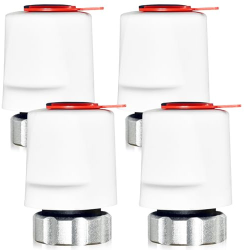 4 Stück Fussbodenheizung Stellantrieb 230 V AC: M30x1,5 NC stromlos geschlossen, Stellantrieb für Fußbodenheizung Thermischer Stellantrieb, Fussbodenheizung 230v für nahezu jeden Heizkreisverteiler