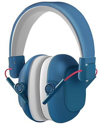 FATASH Kids Noise Cancelling Ear Muffs | Adjustable Ear Defender Hearing Protection Headband | Noise Reduction up to 26dB Soundproof Headphones Autism | Safety Earmuffs For Events (Ages 1 to 8) Blue