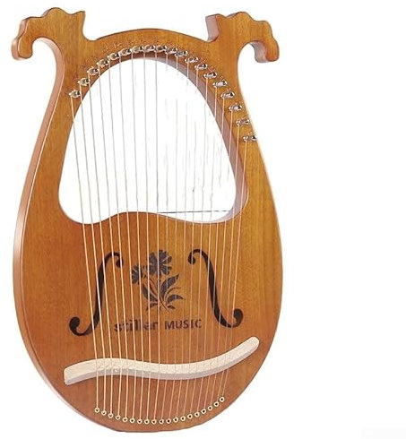 Lyra Harfe aus Holz mit 16 19 Saiten und Stimmschlüssel, für klassische Musikbegeisterte (16 Saiten)