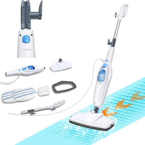 Floor Steamer Mop for Hard Floor Cleaner,Steam Cleaner Electric Mop 3-in-1 Hard floor Wet Dry Dust Flat Cleaning Mop with 400 ML Tank,Tile Floor Cleaner for Laminate Floors