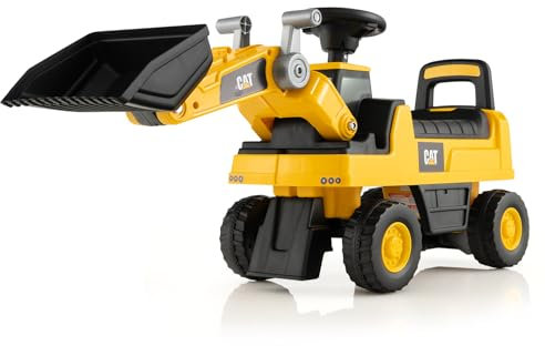 SOARS Sitzbagger, Kinderbagger mit Lenkbarer Schaufel, Rutschauto mit Hupe, verstecktem Stauraum & Kippschutz, Bagger zum Draufsitzen bis 25 kg belastbar, für Kinder ab 1 Jahr